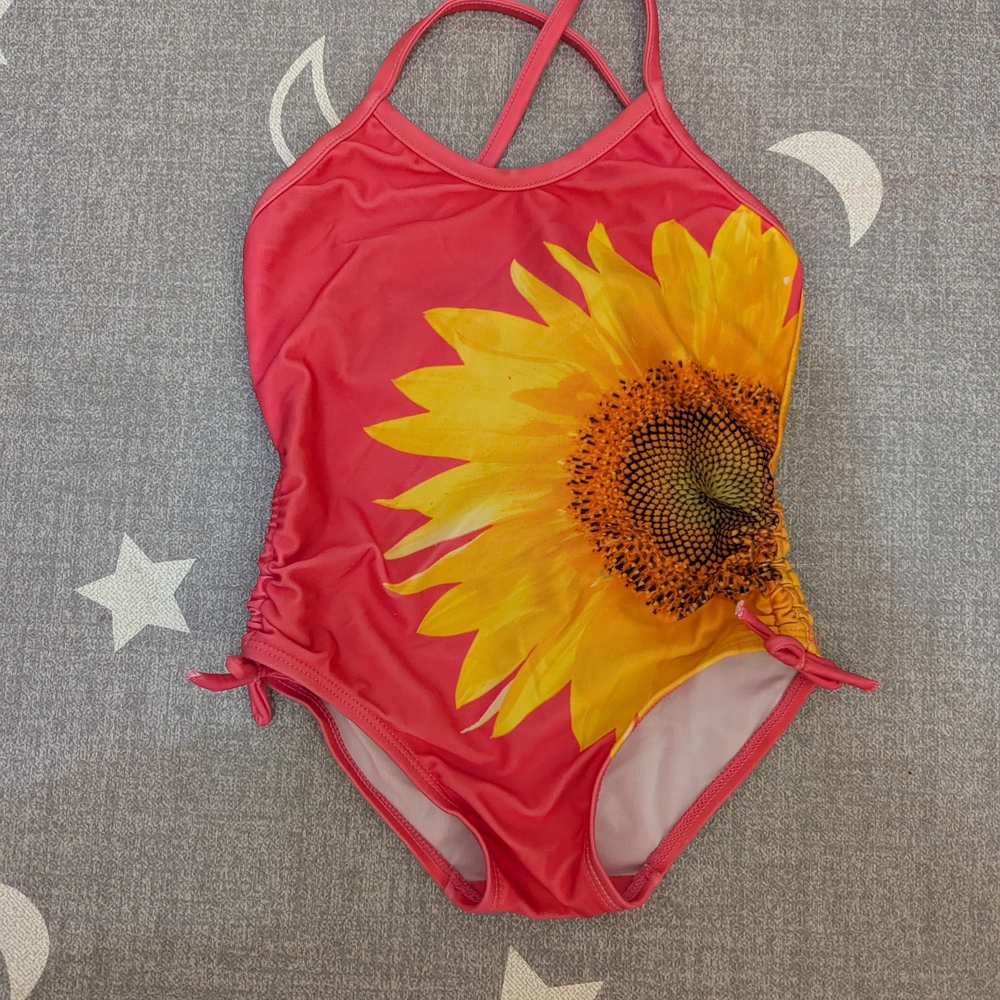 GAP Kids Sunflower One Piece Swimsuit - Red and Yellow